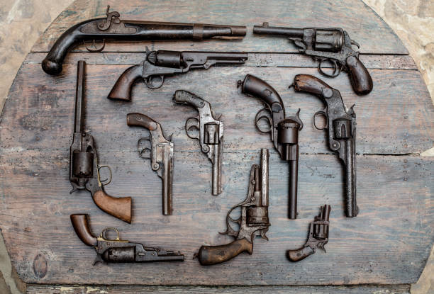 istock Different types of guns in close up view 1024248446