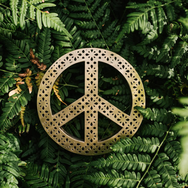 istock Peace symbol in nature enviroment concept 1024254046