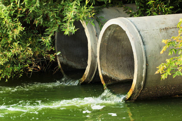 istock Discharge of sewage into a river 1024256360