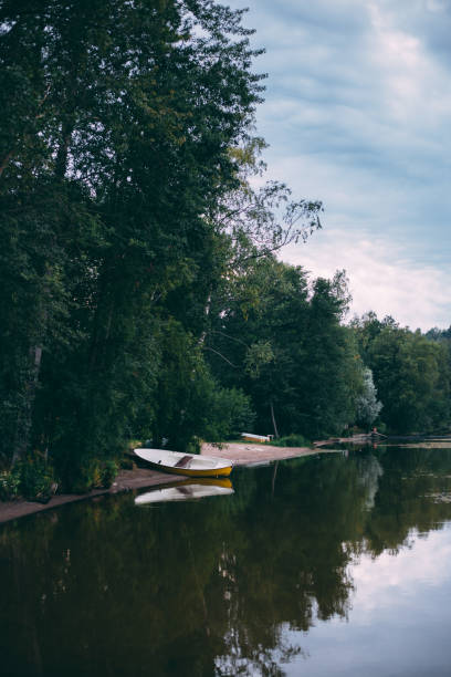istock Small Dock and Boat at the lake 1024256368