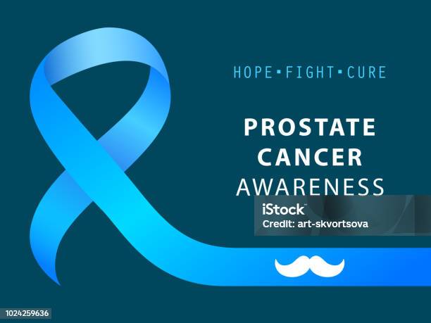 Vetores de Conscientização Do Câncer De Próstata Faixa Azul Saúde Masculina e mais imagens de Azul