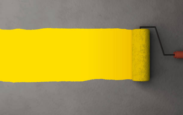 color painting by the roller brush