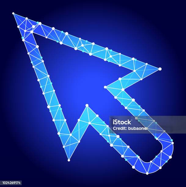 Sharp Triangular Cursor Cursor Blue Triangle Node Vector Pattern Stock Illustration - Download ...