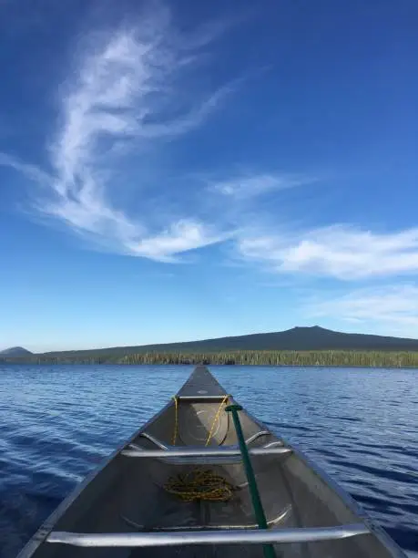 Canoe on Waldo Lake