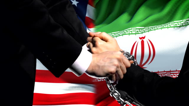 United States sanctions Iran, chained arms, political or economic conflict