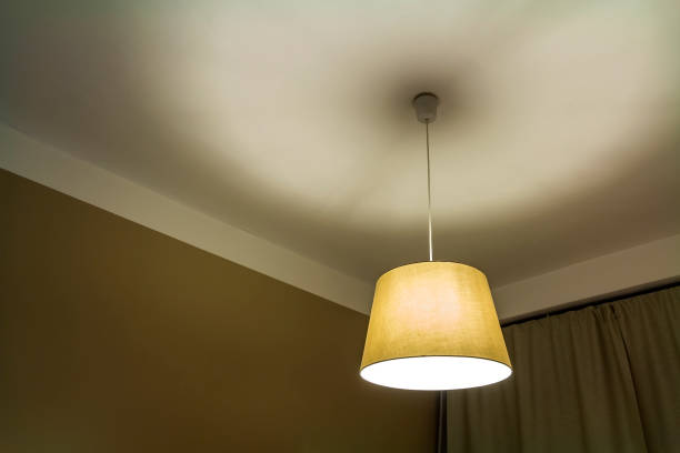istock Modern ceiling lamp in a new home 1024311152
