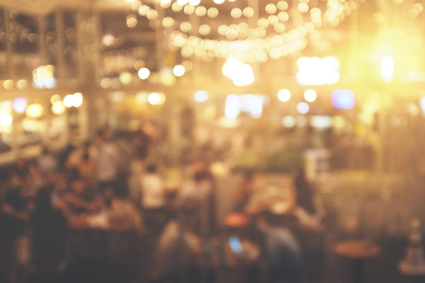 istock Blur people in restaurant. abstract bokeh in night party for background 1024313606
