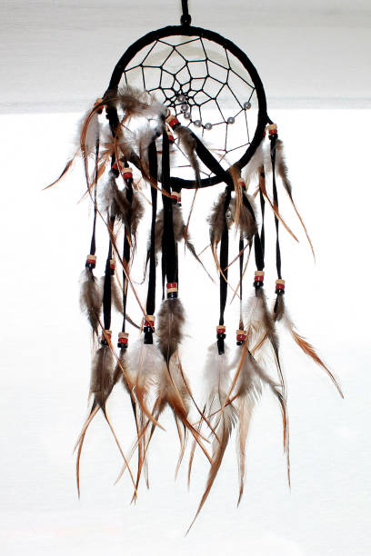 istock Dream catcher with feathers threads and beads rope hanging. Dreamcatcher handmade. 1024316926