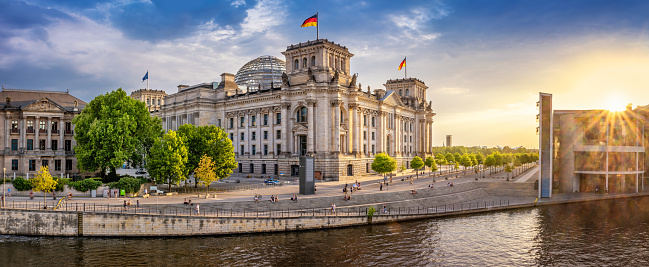 panoramic view at the government district, berlin