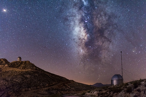 Milky way at night from Antalya Saklkent Tubitak Observatory