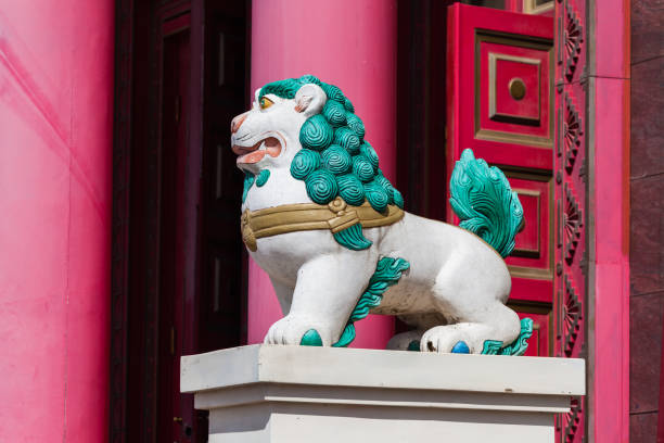 istock Decoration elemet in Buddhist temple, lion 1024342452