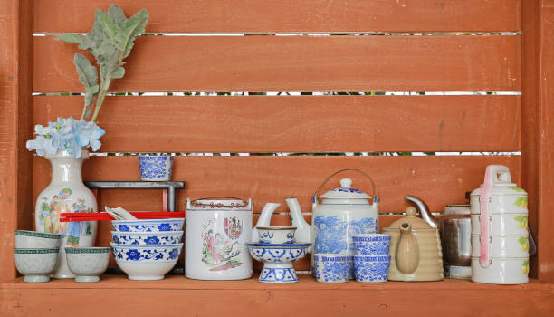 istock Old Chinese Porcelain teapot and teacup. 1024352262