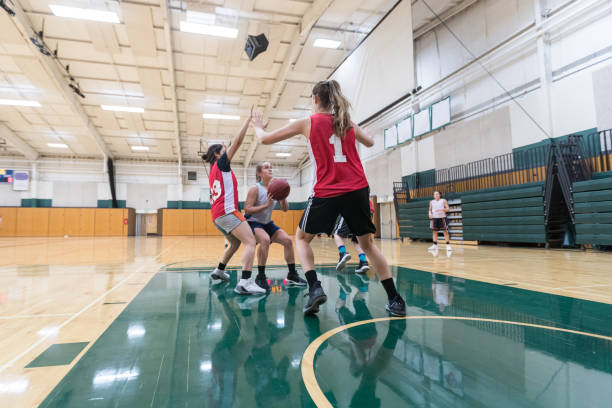 istock Women's college basketball practice 1024395486