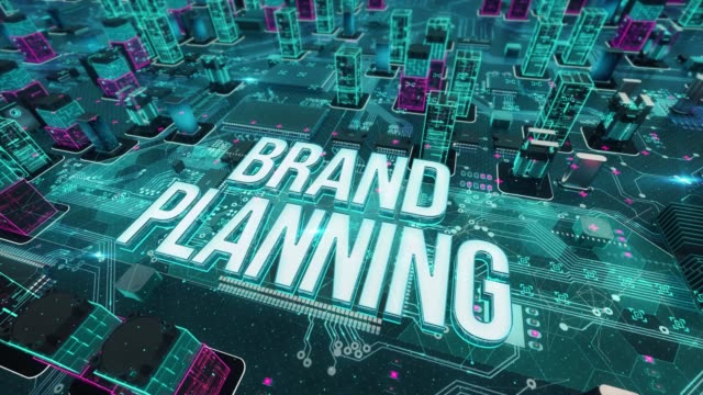 Brand planning with digital technology concept
