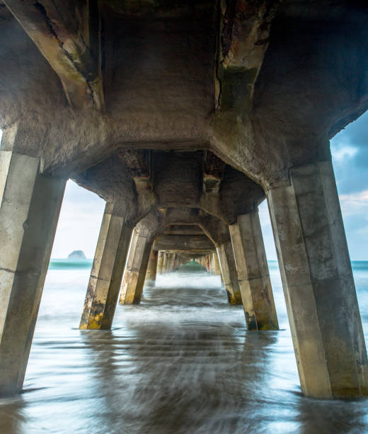 istock Ancient historic long wooden pier 1024441582