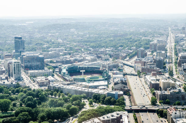 istock Boston Skyline with Fenway Park from above during summer day 1024443382