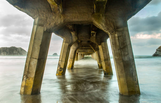 istock Ancient historic long wooden pier 1024443438