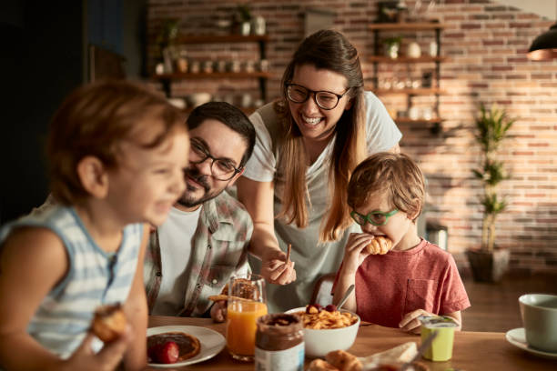 istock Family enjoying breakfast 1024443486
