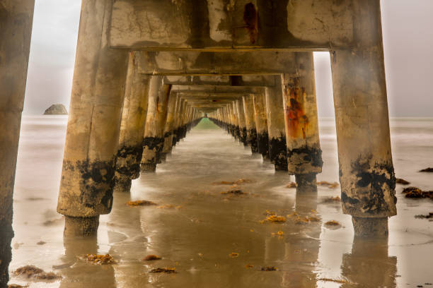 istock Ancient historic long wooden pier 1024444258
