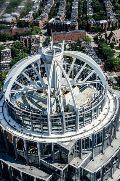 Dome of Prudential Tower from above during summer day