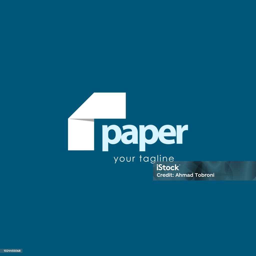 Simple Paper Logo Paper Logo Vector Template Design Illustration Stock Illustration ...