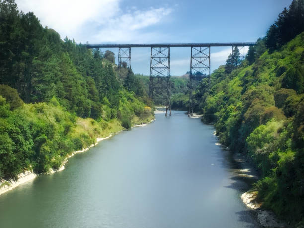 istock High railway bridge across the canyon. 1024457724