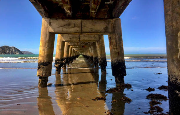 istock Ancient historic long wooden pier 1024468242