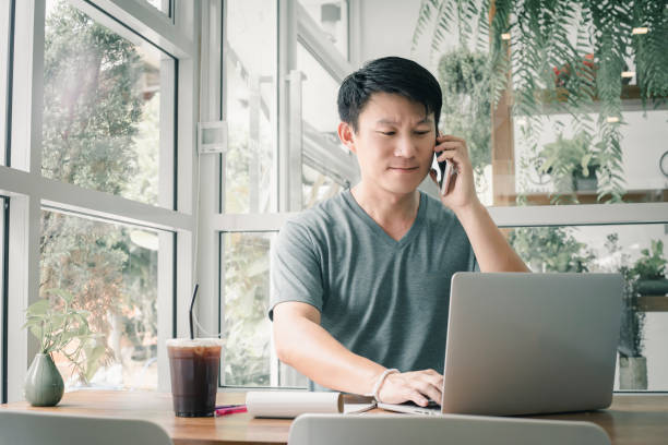istock Freelancer man working online at his home. 1024483784