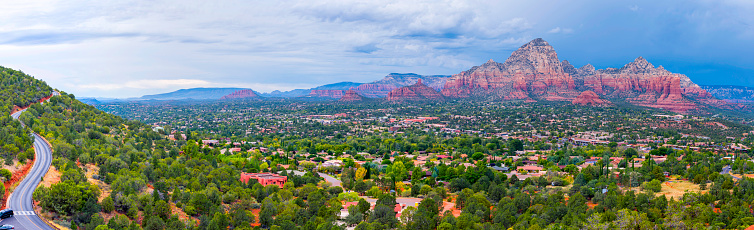 Panoramic view of Sedona in Arizona