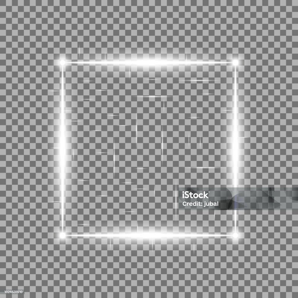 Square Laser Vector Square With Light Effects Laser Sparks White Color Stock Illustration ...