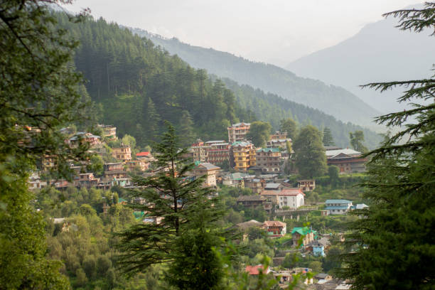 istock Old village view in a forest on the mountain. 1024534624