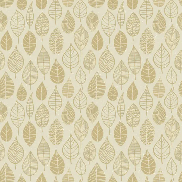 Vector illustration of Autumn Leaves seamless pattern