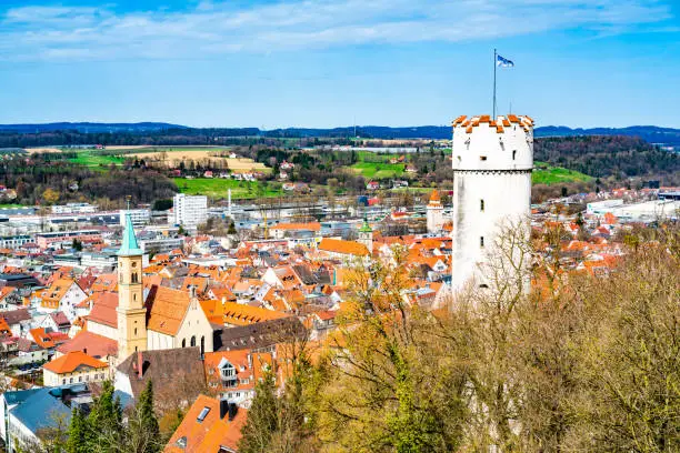 Ravensburg, Germany, Europe - April 4, 2018: view of Ravensburg