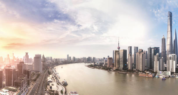 istock Panoramic view of Shanghai skyline and cityscape 1024569528