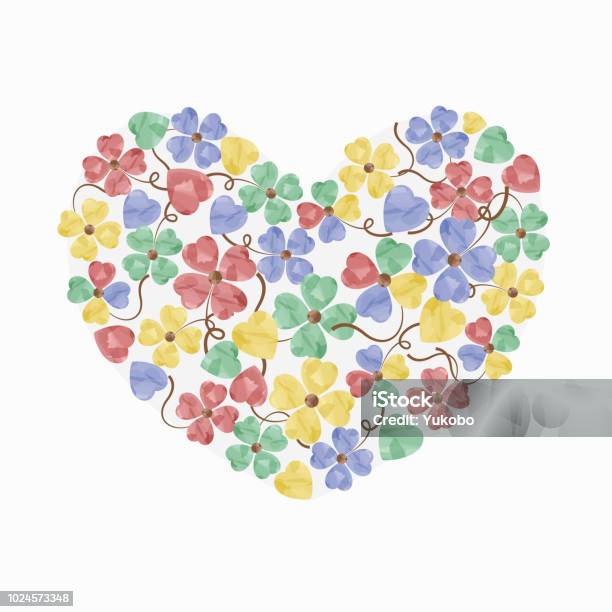 Illustration Of A Watercolor Clover Stock Illustration - Download Image Now - Celebration, Clover, Decoration