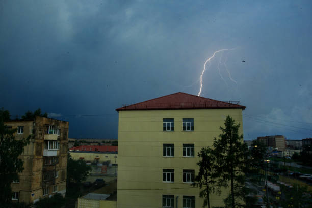 istock storm clouds over the city, bad weather, storm, thunderstorm 1024576610