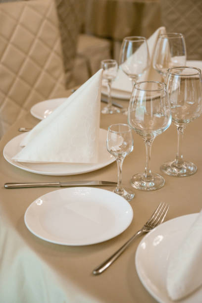istock Elegant serving of a festive dinner in the restaurant table 1024576738