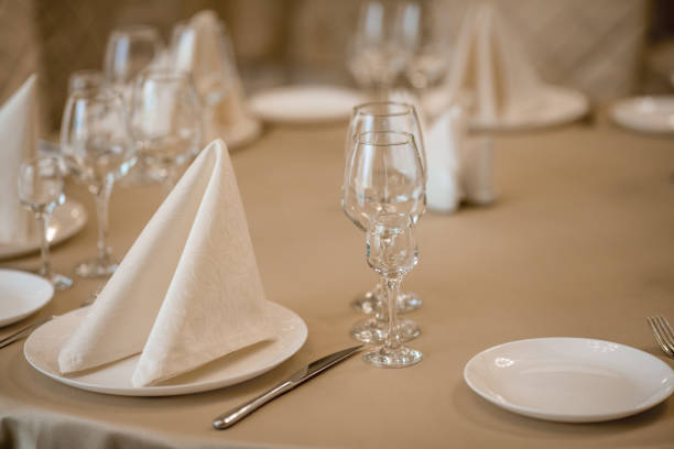 istock Elegant serving of a festive dinner in the restaurant table 1024576772