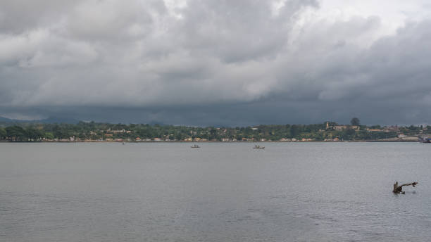 sao tome and principe, panorama of the capital - equatorial guinea imagens e fotografias de stock