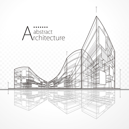Abstract Commercial Building Design Architectural Abstract Design Stock Illustration - Download Image Now ...