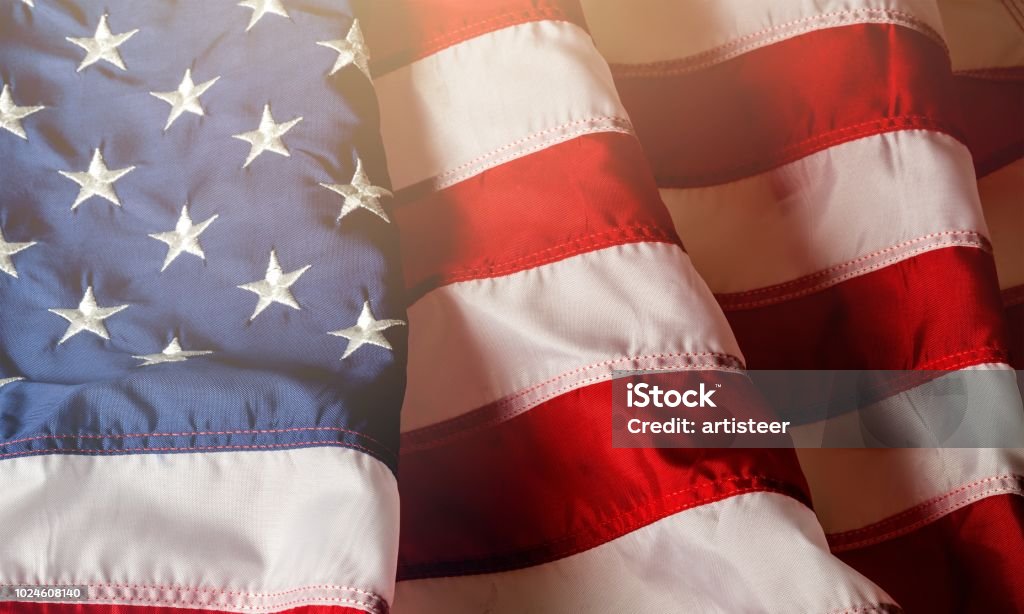 Flag. American flag background for edit your design. American Flag Stock Photo