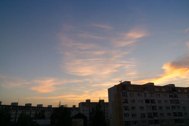 istock Sunrise and sunset over the hills and town. 1024617048