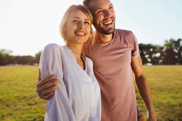 istock Boyfriend and girlfriend in the park 1024621708
