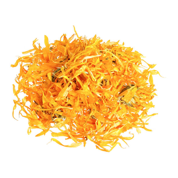 istock Calendula flower tea isolated on white background 1024640936