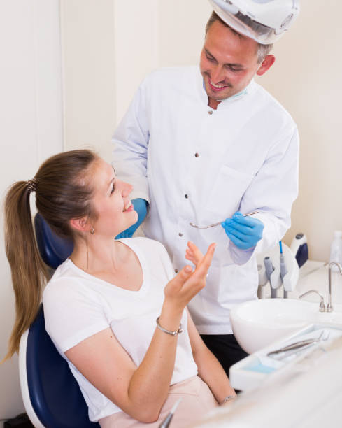 istock Woman is consulting with dentist 1024653604