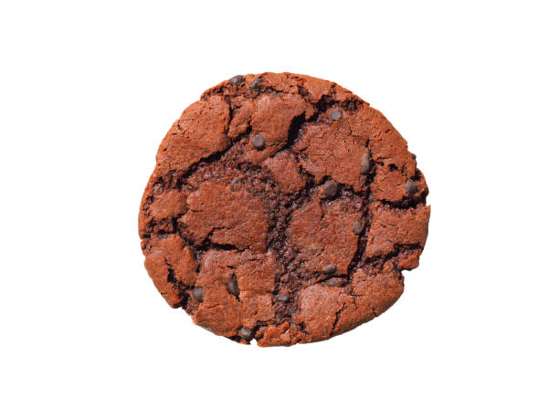 istock Chocolate cookie with chocolate isolated on white background. Sweet biscuits. Fresh baked chocolate chip cookie with crumbs 1024695336