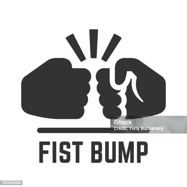 Vector Fist Bump Simple Flat Icon Of Two Fight Hand Or Together Punch For Business Team Partnership And Dispute Illustration Stock Illustration - Download Image Now