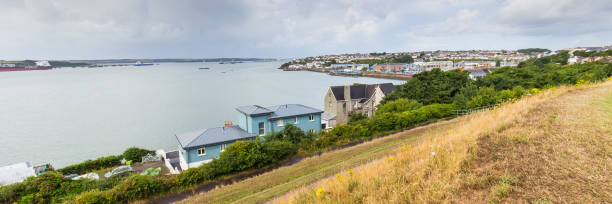Milford Haven in Pembrokeshire, Wales, UK Skyline of Milford Haven in Pembrokeshire, in Wales, UK milford haven stock pictures, royalty-free photos & images
