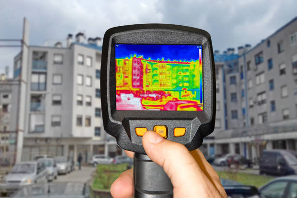 istock Recording a residential building with a thermal camera 1024696538