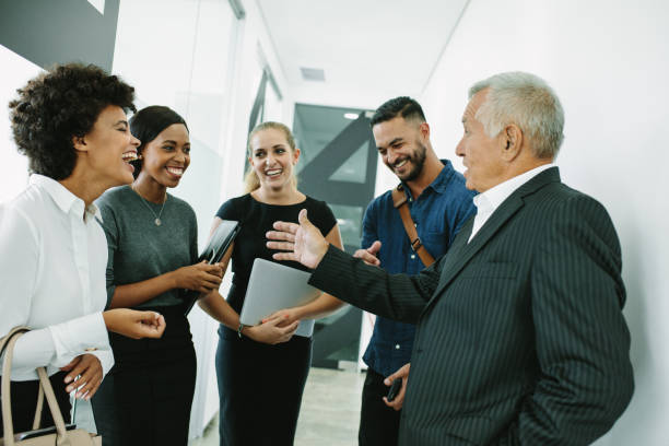 istock Corporate professional having informal meeting 1024708562